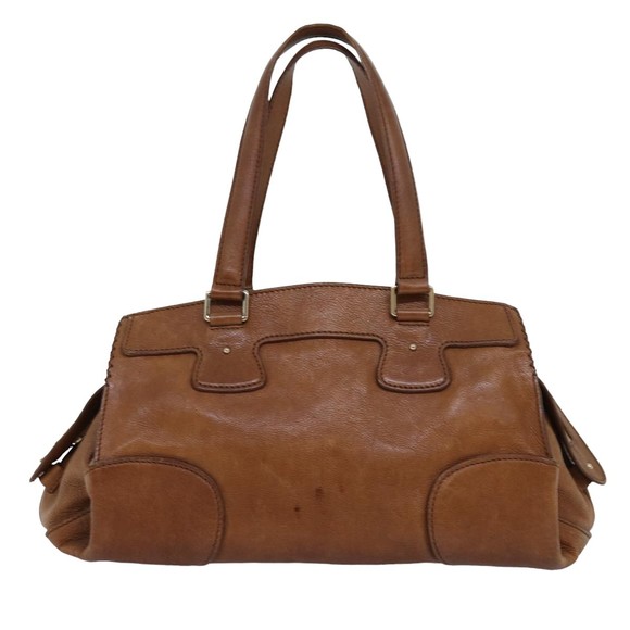 CELINE Shoulder Bag Leather Brown Auth yk12798 - Picture 2 of 16